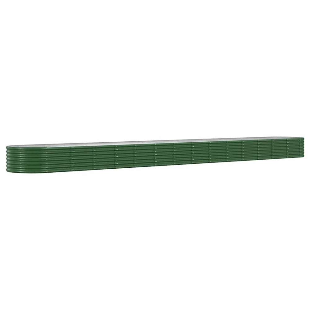 vidaXL Ζαρντινιέρα Πράσινη 620x80x36 εκ Γαλβανισμένος χάλυβας