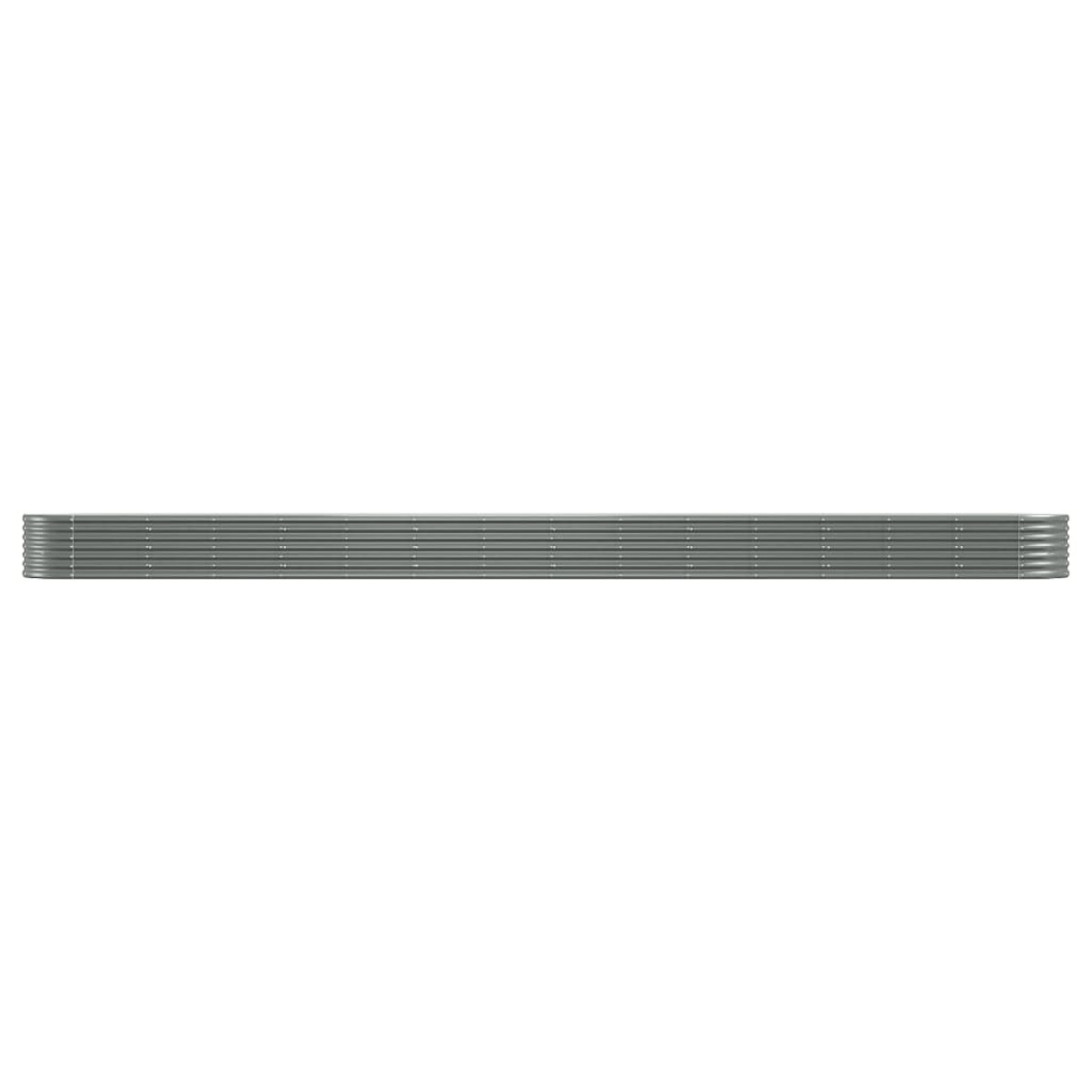 vidaXL Ζαρντινιέρα Γκρι 620x80x36 εκ. Ατσάλι με Ηλεκτρ. Βαφή Πούδρας