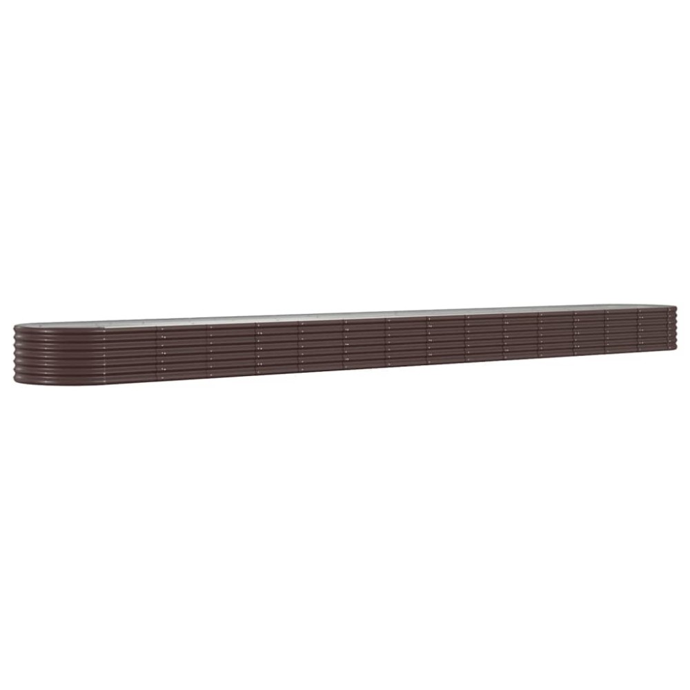 vidaXL Ζαρντινιέρα Καφέ 620x80x36 εκ. Γαλβανισμένος χάλυβας