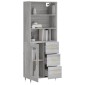 vidaXL Ντουλάπι Γκρι Sonoma 69,5 x 34 x 180 εκ. Επεξεργασμένο Ξύλο