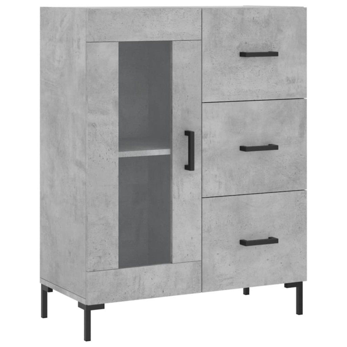 vidaXL Ντουλάπι Γκρι Σκυροδέματος 69,5x34x180 εκ. Επεξεργασμένο Ξύλο