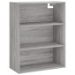 vidaXL Ντουλάπι Sonoma Γκρι 69,5x32,5x180 εκ. Επεξεργασμένο Ξύλο
