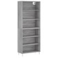 vidaXL Ντουλάπι Γκρι Σκυροδέματος 69,5x32,5x180 εκ. Επεξεργασμένο Ξύλο