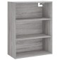 vidaXL Ντουλάπι Sonoma Γκρι 69,5x32,5x180 εκ. Επεξεργασμένο Ξύλο