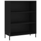 vidaXL Ντουλάπι Μαύρο 69,5x32,5x180 εκ. Επεξεργασμένο Ξύλο