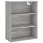 vidaXL Ντουλάπι Sonoma Γκρι 69,5x32,5x180 εκ. Επεξεργασμένο Ξύλο