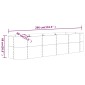 vidaXL Ζαρντινιέρα Καφέ 296x80x68 εκ. Ατσάλι με Ηλεκτρ. Βαφή Πούδρας