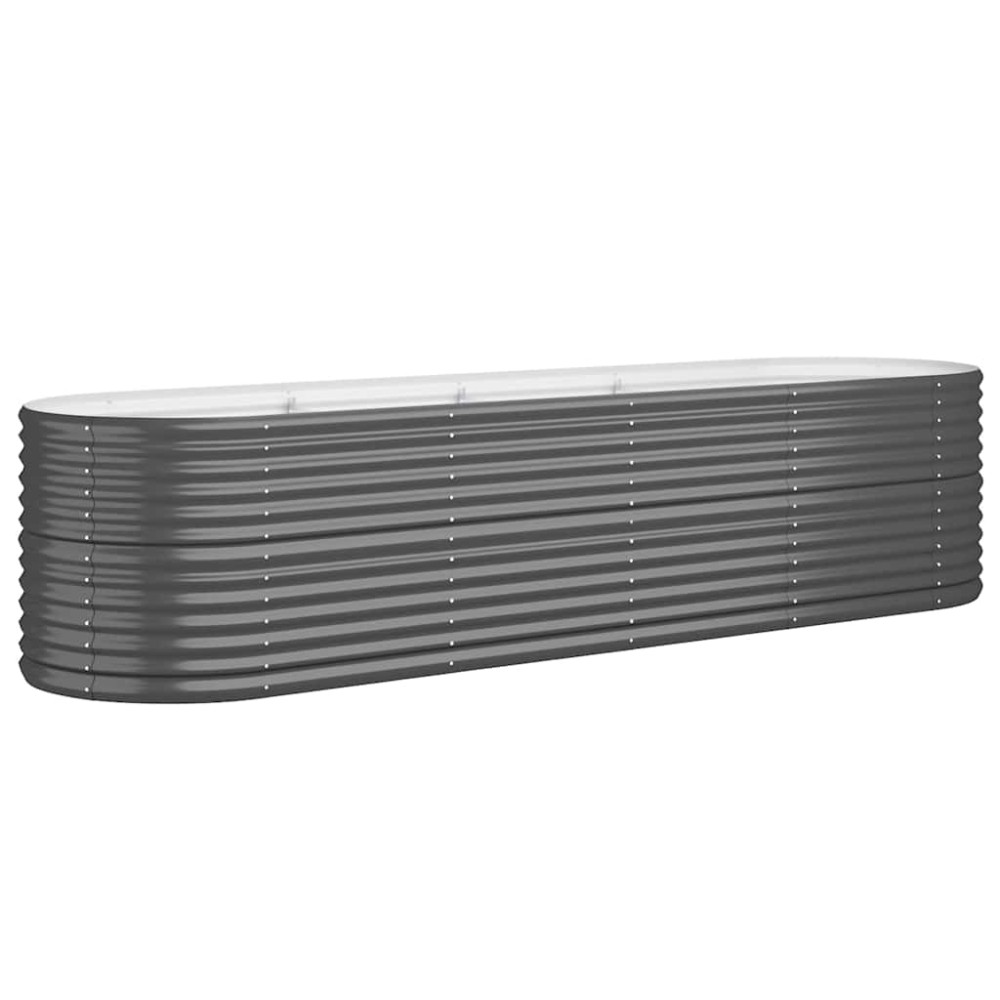 vidaXL Ζαρντινιέρα Ανθρακί 296x80x68 εκ Γαλβανισμένος χάλυβας