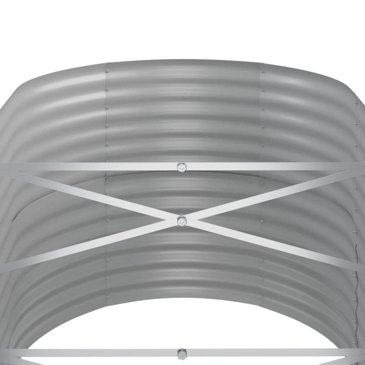 vidaXL Ζαρντινιέρα Γκρι 368x80x68 εκ. Ατσάλι με Ηλεκτρ. Βαφή Πούδρας
