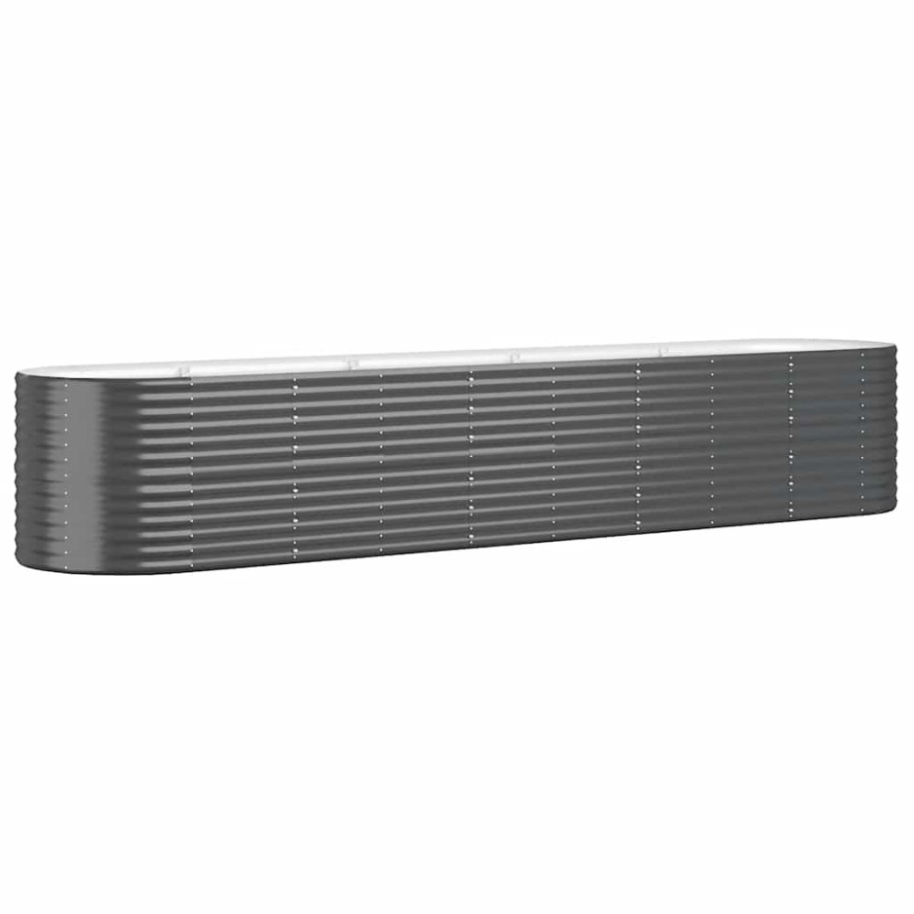 vidaXL Ζαρντινιέρα Ανθρακί 368x80x68 εκ Γαλβανισμένος χάλυβας
