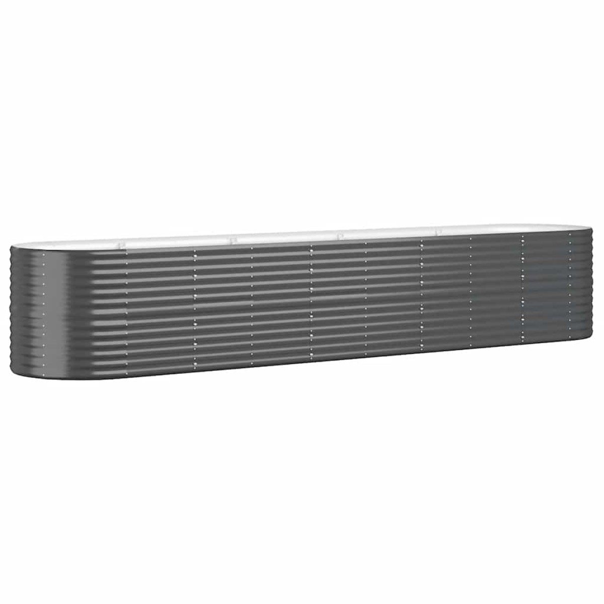 vidaXL Ζαρντινιέρα Ανθρακί 368x80x68 εκ Ατσάλι με Ηλεκτρ. Βαφή Πούδρας