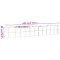 vidaXL Ζαρντινιέρα Γκρι 440x80x68 εκ. Ατσάλι με Ηλεκτρ. Βαφή Πούδρας