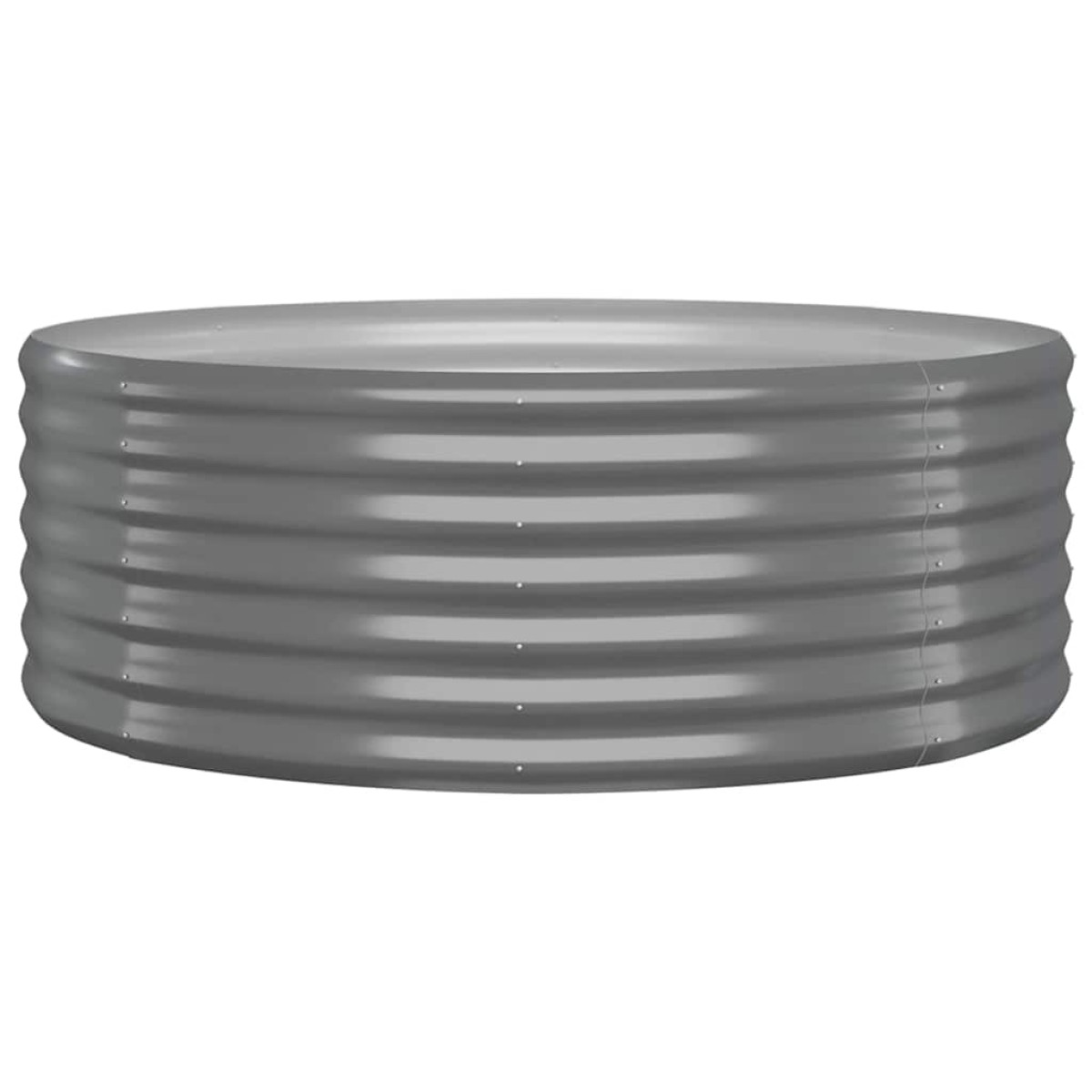 vidaXL Ζαρντινιέρα Γκρι 100x100x36 εκ. Ατσάλι με Ηλεκτρ. Βαφή Πούδρας