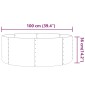 vidaXL Ζαρντινιέρα Γκρι 100x100x36 εκ. Ατσάλι με Ηλεκτρ. Βαφή Πούδρας