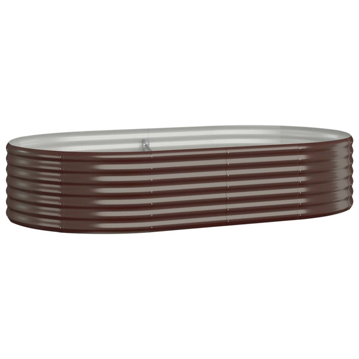 vidaXL Ζαρντινιέρα Καφέ 175x100x36 εκ. Ατσάλι με Ηλεκτρ. Βαφή Πούδρας