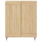 vidaXL Ντουλάπι Sonoma δρυς 69,5 x 34 x 180 εκ. από Επεξεργασμένο Ξύλο