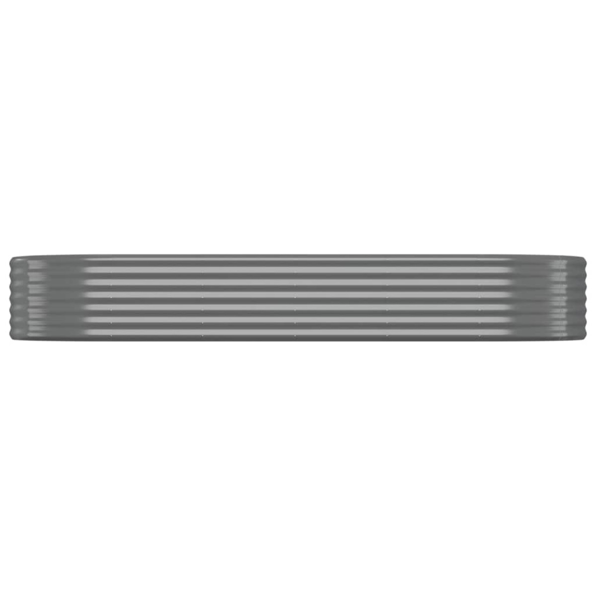 vidaXL Ζαρντινιέρα Γκρι 249x100x36 εκ. Ατσάλι με Ηλεκτρ. Βαφή Πούδρας