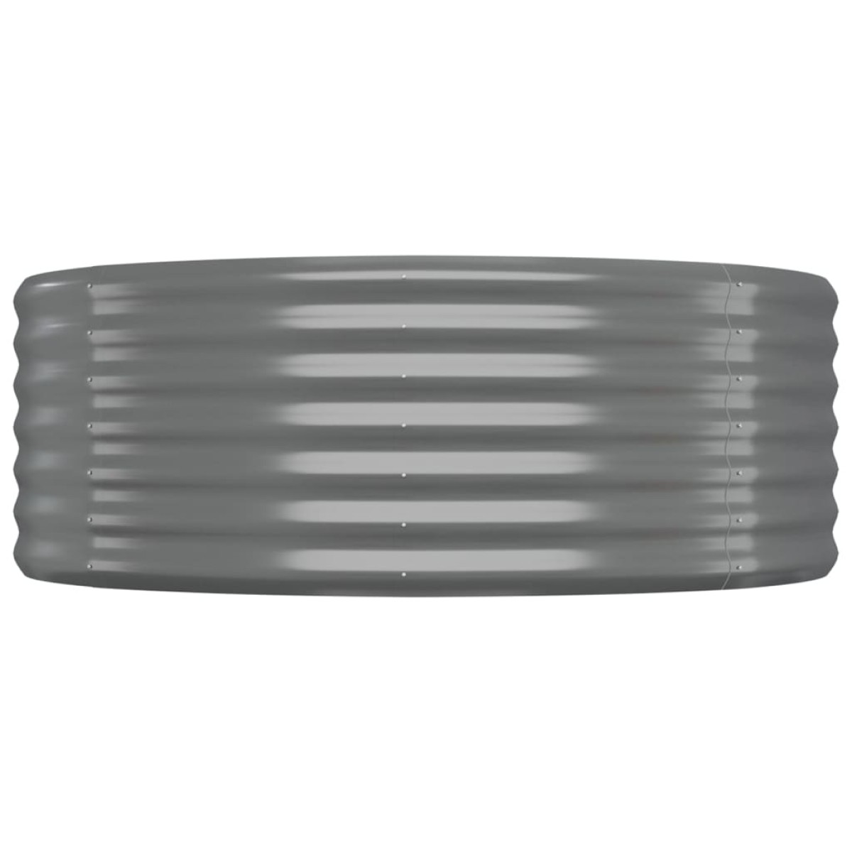 vidaXL Ζαρντινιέρα Γκρι 249x100x36 εκ. Ατσάλι με Ηλεκτρ. Βαφή Πούδρας