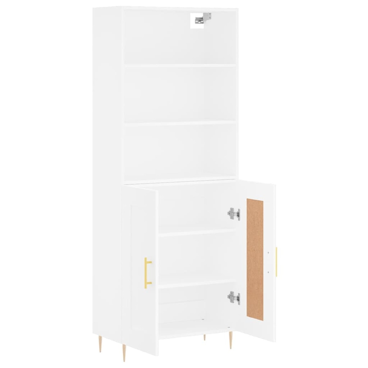 vidaXL Ντουλάπι Λευκό 69,5x34x180 εκ. από Επεξεργασμένο Ξύλο