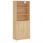 vidaXL Ντουλάπι Sonoma δρυς 69,5 x 34 x 180 εκ. από Επεξεργασμένο Ξύλο