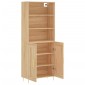 vidaXL Ντουλάπι Sonoma δρυς 69,5 x 34 x 180 εκ. από Επεξεργασμένο Ξύλο