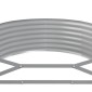 vidaXL Ζαρντινιέρα Ασημί 249x100x36 εκ. Ατσάλι με Ηλεκτρ. Βαφή Πούδρας