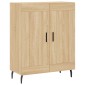 vidaXL Ντουλάπι Sonoma δρυς 69,5 x 34 x 180 εκ. από Επεξεργασμένο Ξύλο