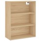 vidaXL Ντουλάπι Sonoma δρυς 69,5 x 34 x 180 εκ. από Επεξεργασμένο Ξύλο