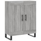 vidaXL Ντουλάπι Γκρι Sonoma 69,5 x 34 x 180 εκ. Επεξεργασμένο Ξύλο