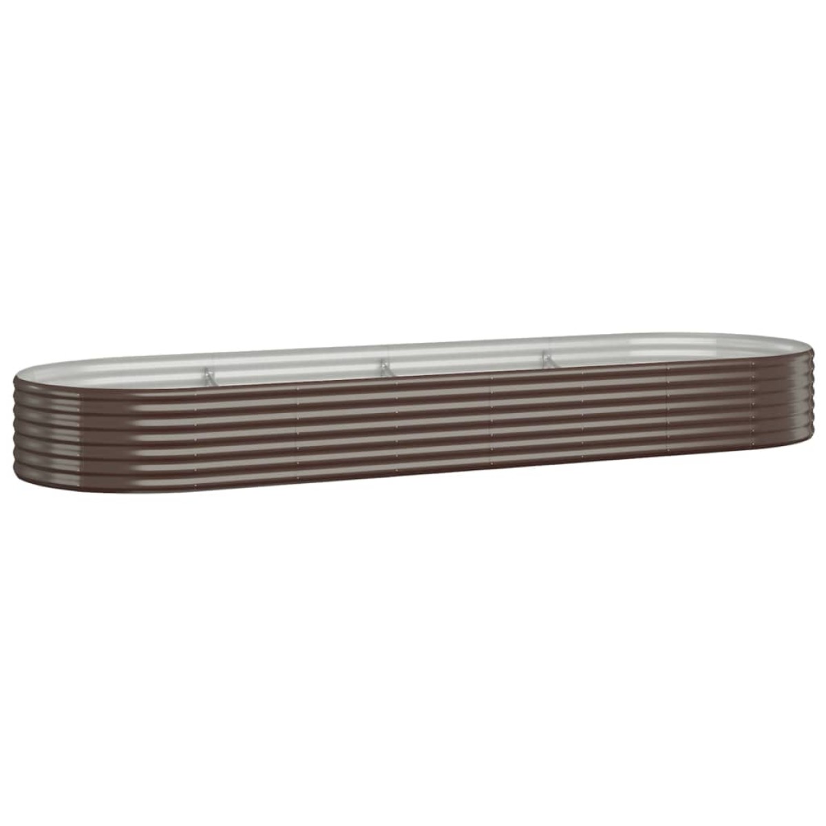 vidaXL Ζαρντινιέρα Καφέ 322x100x36 εκ. Ατσάλι με Ηλεκτρ. Βαφή Πούδρας
