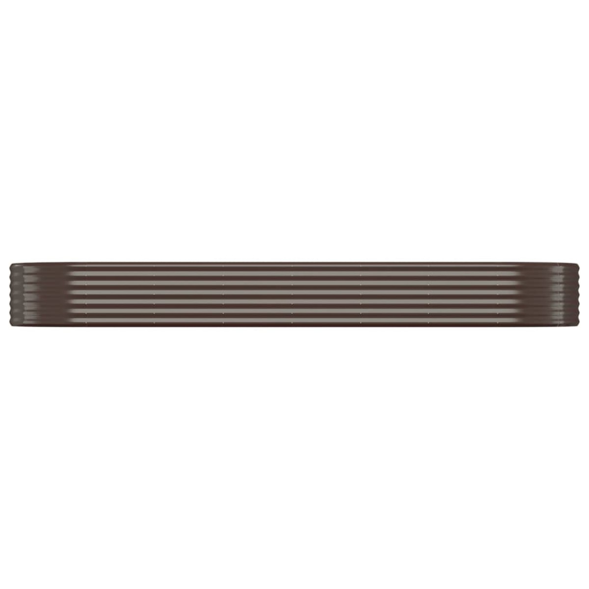 vidaXL Ζαρντινιέρα Καφέ 322x100x36 εκ. Ατσάλι με Ηλεκτρ. Βαφή Πούδρας