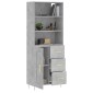 vidaXL Ντουλάπι Γκρι Σκυροδέματος 69,5x34x180 εκ. Επεξεργασμένο Ξύλο