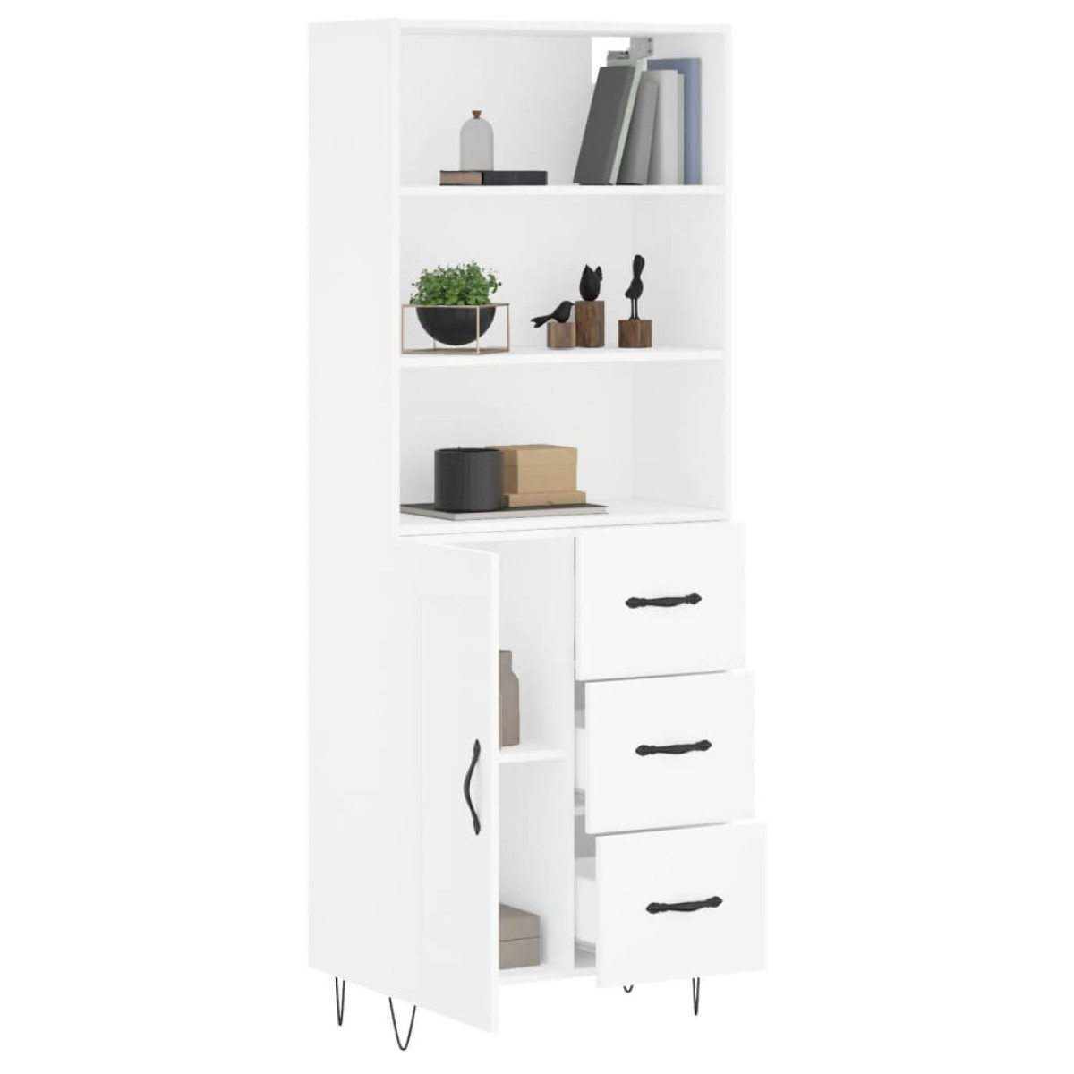 vidaXL Ντουλάπι Λευκό 69,5x34x180 εκ. από Επεξεργασμένο Ξύλο