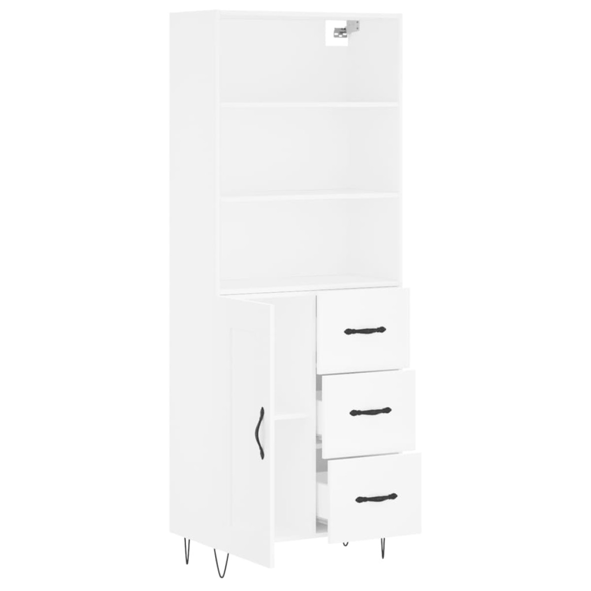 vidaXL Ντουλάπι Λευκό 69,5x34x180 εκ. από Επεξεργασμένο Ξύλο