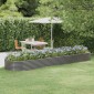 vidaXL Ζαρντινιέρα Γκρι 396x100x36 εκ. Ατσάλι με Ηλεκτρ. Βαφή Πούδρας