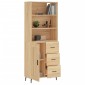 vidaXL Ντουλάπι Sonoma δρυς 69,5 x 34 x 180 εκ. από Επεξεργασμένο Ξύλο