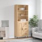 vidaXL Ντουλάπι Sonoma δρυς 69,5 x 34 x 180 εκ. από Επεξεργασμένο Ξύλο