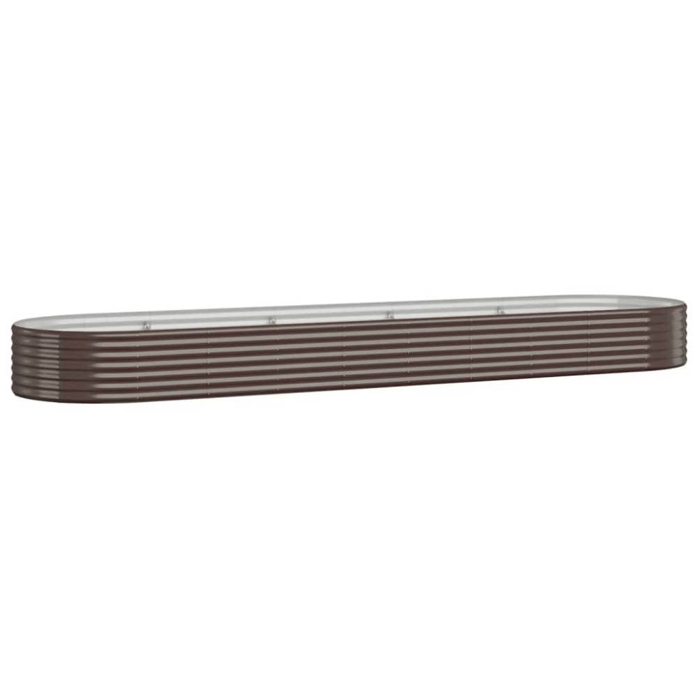 vidaXL Ζαρντινιέρα Καφέ 396x100x36 εκ. Γαλβανισμένος χάλυβας