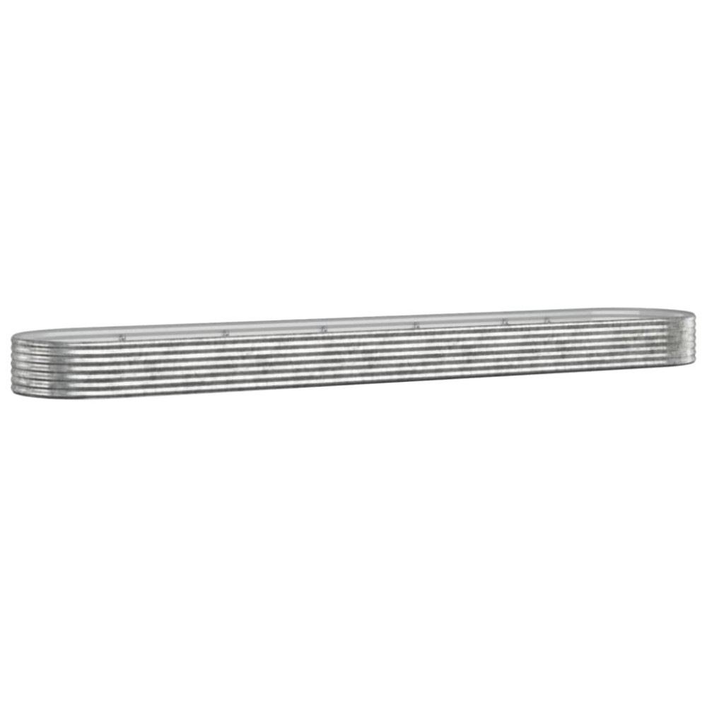 vidaXL Ζαρντινιέρα Ασημί 507x100x36 εκ. Γαλβανισμένος χάλυβας