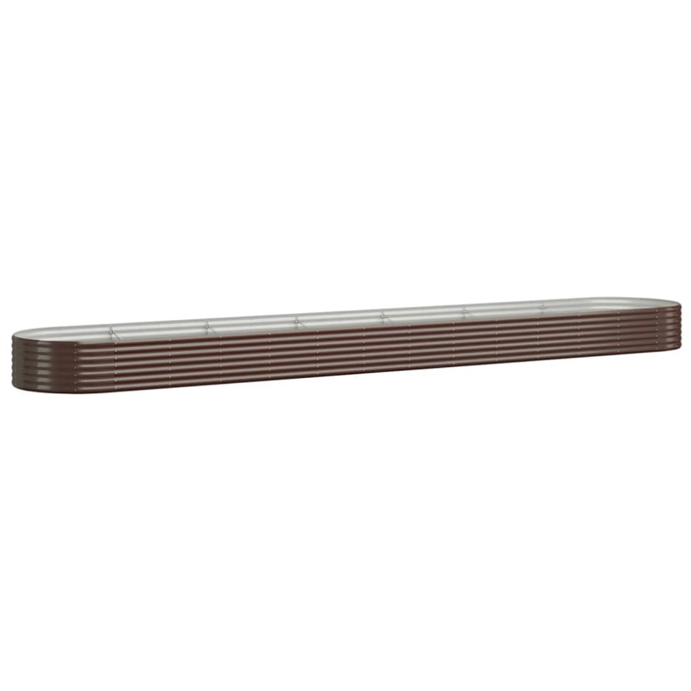 vidaXL Ζαρντινιέρα Καφέ 544x100x36 εκ. Γαλβανισμένος χάλυβας