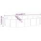 vidaXL Ζαρντινιέρα Πράσινη 214x140x36εκ Ατσάλι με Ηλεκτρ. Βαφή Πούδρας
