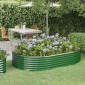 vidaXL Ζαρντινιέρα Πράσινη 214x140x36εκ Ατσάλι με Ηλεκτρ. Βαφή Πούδρας