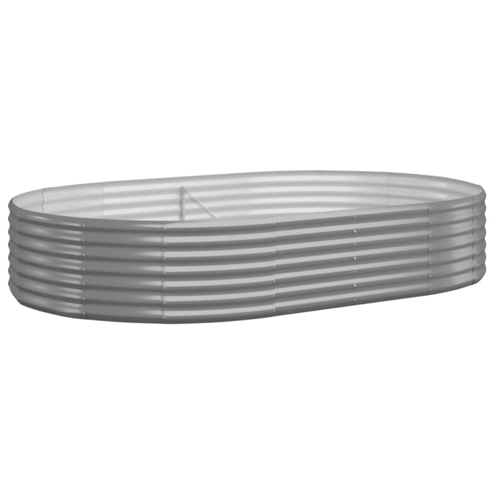 vidaXL Ζαρντινιέρα Γκρι 214x140x36 εκ. Γαλβανισμένος χάλυβας