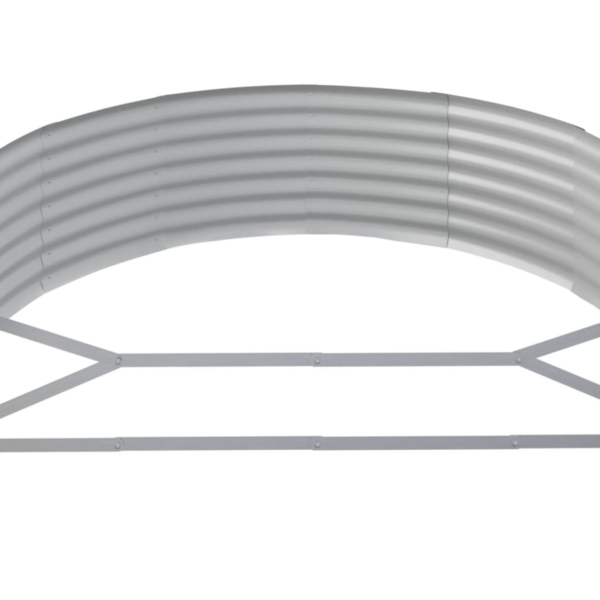 vidaXL Ζαρντινιέρα Γκρι 214x140x36 εκ. Ατσάλι με Ηλεκτρ. Βαφή Πούδρας