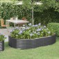 vidaXL Ζαρντινιέρα Ανθρακί 214x140x36εκ Ατσάλι με Ηλεκτρ. Βαφή Πούδρας