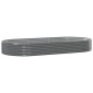 vidaXL Ζαρντινιέρα Γκρι 296x140x36 εκ. Ατσάλι με Ηλεκτρ. Βαφή Πούδρας