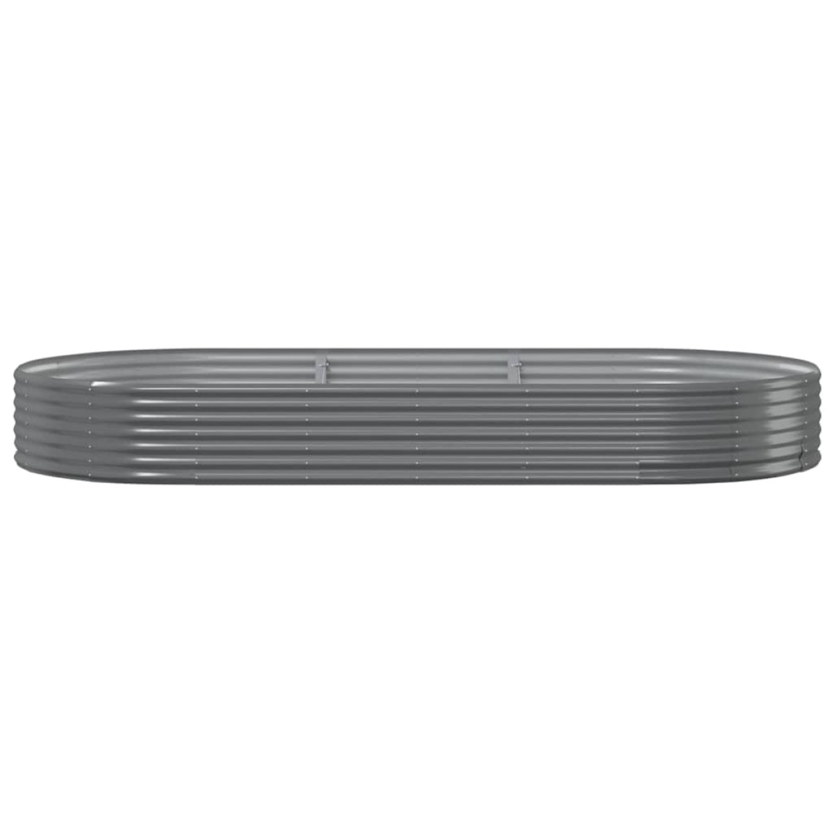 vidaXL Ζαρντινιέρα Γκρι 296x140x36 εκ. Ατσάλι με Ηλεκτρ. Βαφή Πούδρας