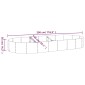 vidaXL Ζαρντινιέρα Γκρι 296x140x36 εκ. Ατσάλι με Ηλεκτρ. Βαφή Πούδρας