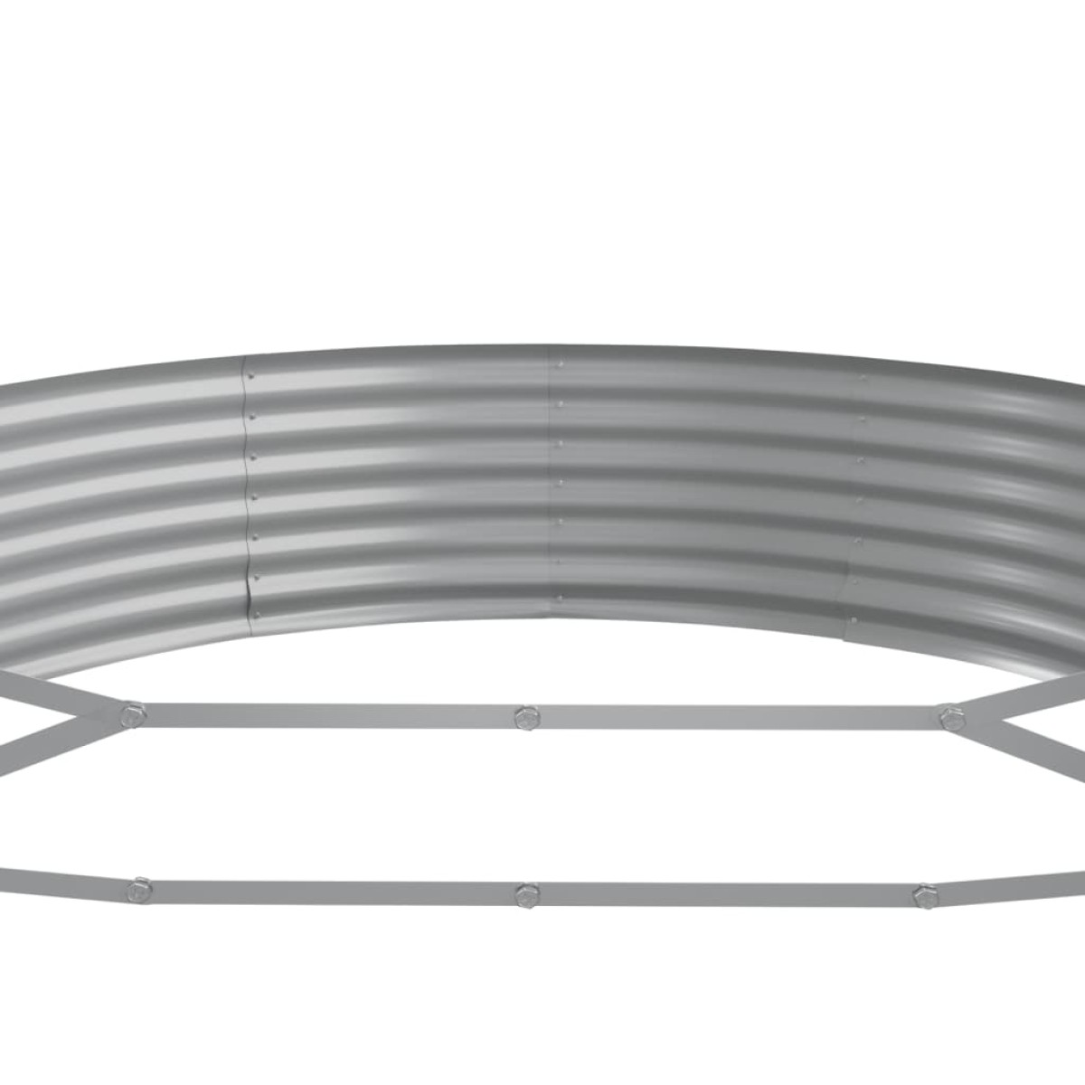 vidaXL Ζαρντινιέρα Καφέ 373x140x36 εκ. Ατσάλι με Ηλεκτρ. Βαφή Πούδρας