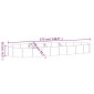 vidaXL Ζαρντινιέρα Καφέ 373x140x36 εκ. Ατσάλι με Ηλεκτρ. Βαφή Πούδρας